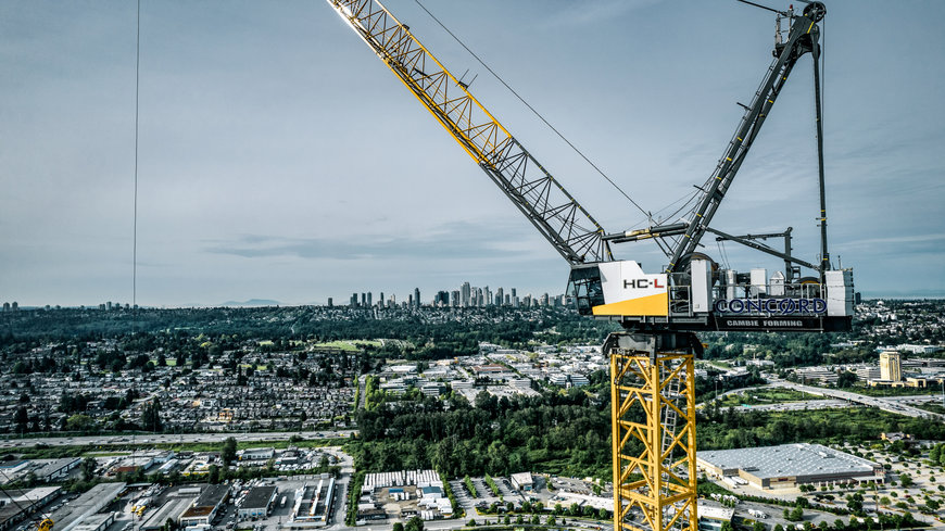182 Meter hoher Wolkenkratzer: Neuer Liebherr-Kran arbeitet in Kanada